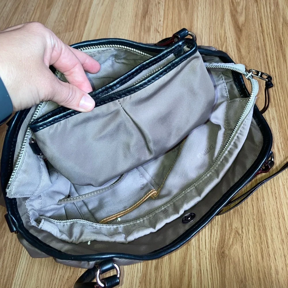 MZ Wallace Bianca Mocha Bedford Shoulder Bag Purse Dark Tan Color - Picture 6 of 11